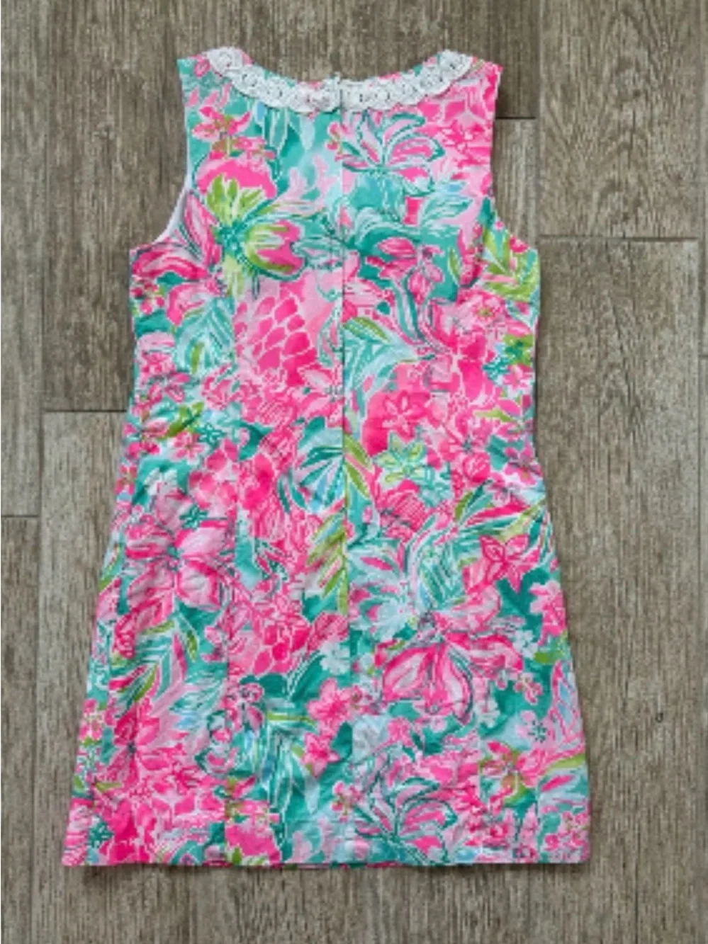 Lilly Pulitzer Tropical Floral Shift Dress - Pink & Teal